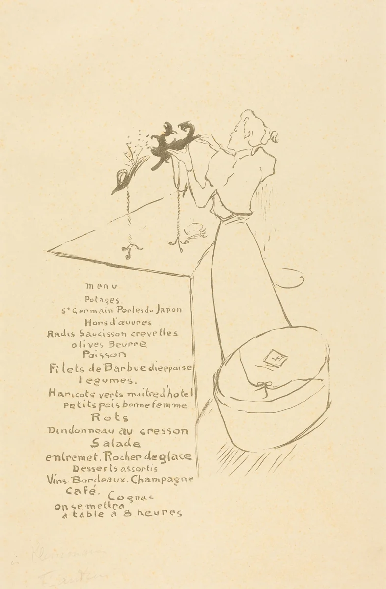 The Milliner (La Modiste - Renée Vert) by Henri de Toulouse-Lautrec, print, 1893