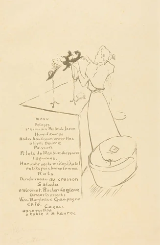 The Milliner (La Modiste - Renée Vert) by Henri de Toulouse-Lautrec, print, 1893