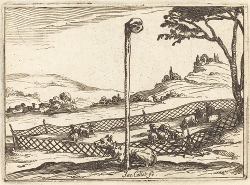 The Vigilant Eye by Jacques Callot, print, 1628