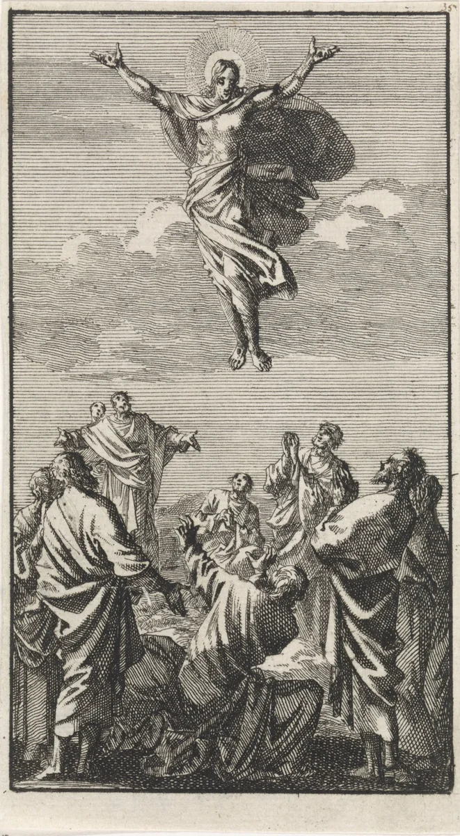 Hemelvaart van Christus by Jan Luyken, print, 1712