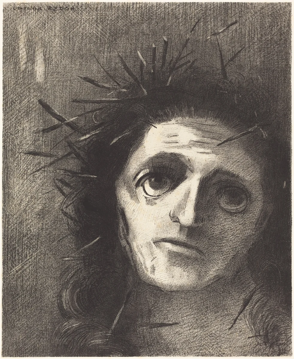 Christ by Odilon Redon, print, 1887