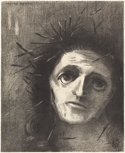 Christ by Odilon Redon, print, 1887