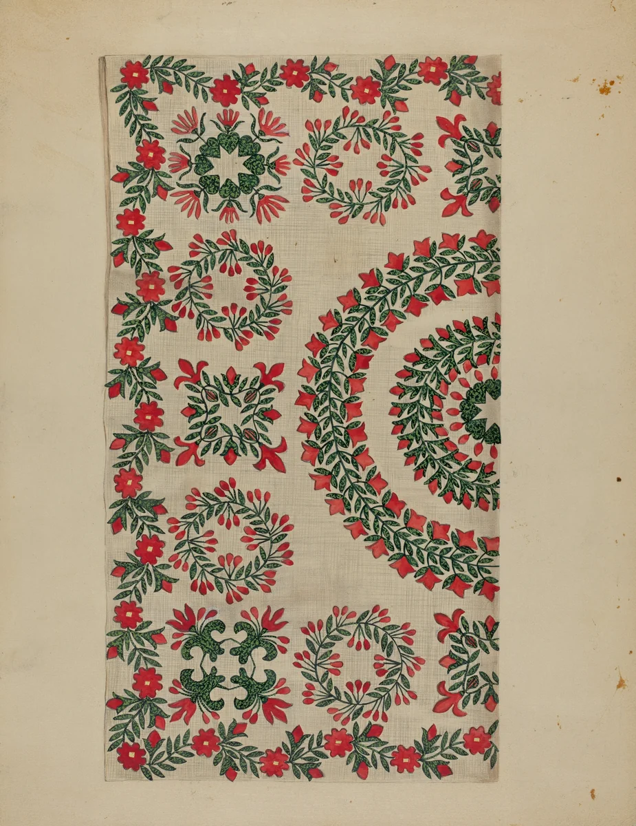 Bedspread by Irene Schaefer, index of american design, 1936