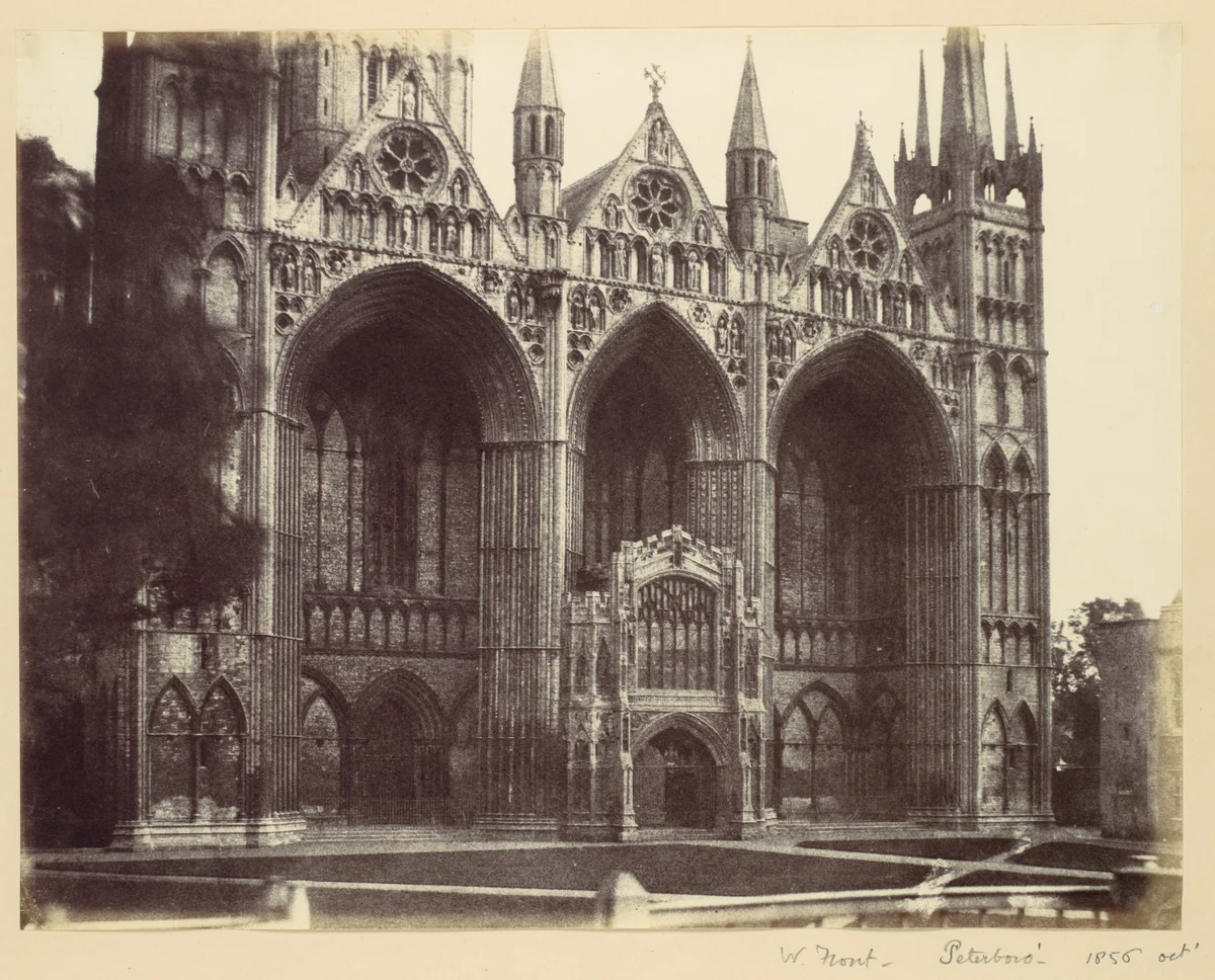 West Front - Peterboro by Alfred Capel-Cure, photograph, 1856