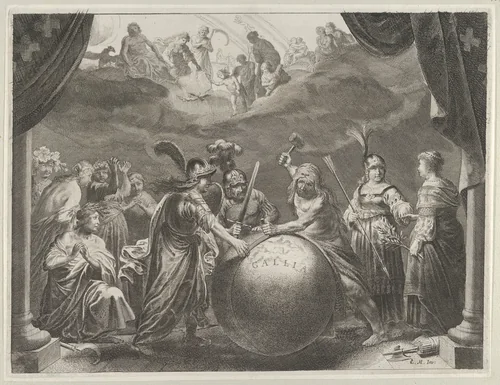Plate 12: Allegory on the Discord in France, from Caspar Barlaeus, "Medicea Hospes" by Pieter Nolpe, print, 1638