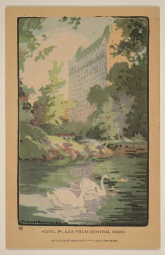 Hotel Plaza from Central Park by Rachael Robinson Elmer, print, 1914
