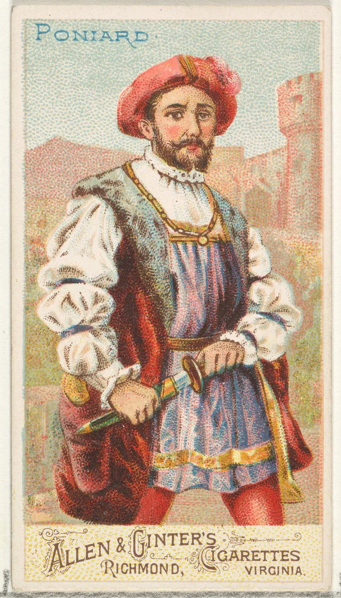Poniard, from the Arms of All Nations series (N3) for Allen & Ginter Cigarettes Brands by Allen & Ginter, print, 1887