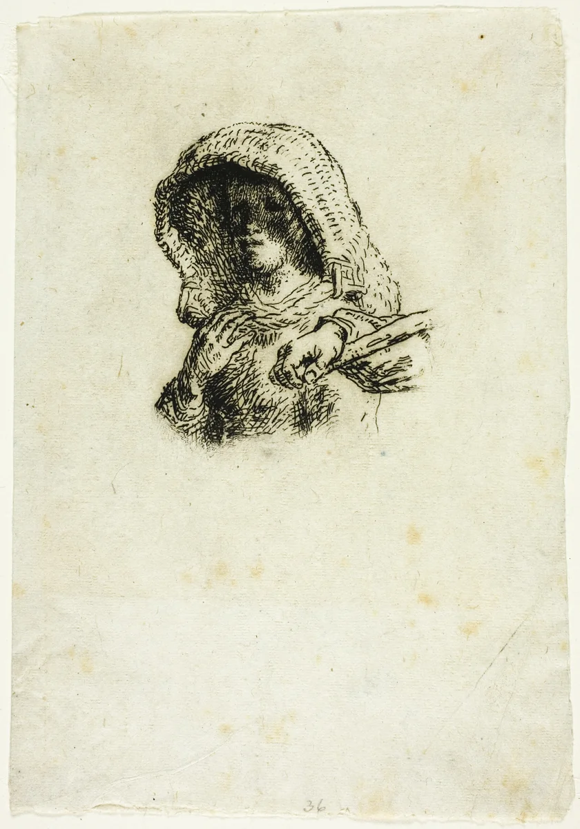 Peasants Going to Work by Jean-François Millet, print, 1863