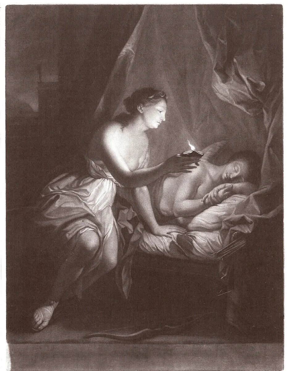 Cupid and Psyche by James McArdell, print, 1748-1765