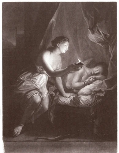 Cupid and Psyche by James McArdell, print, 1748-1765
