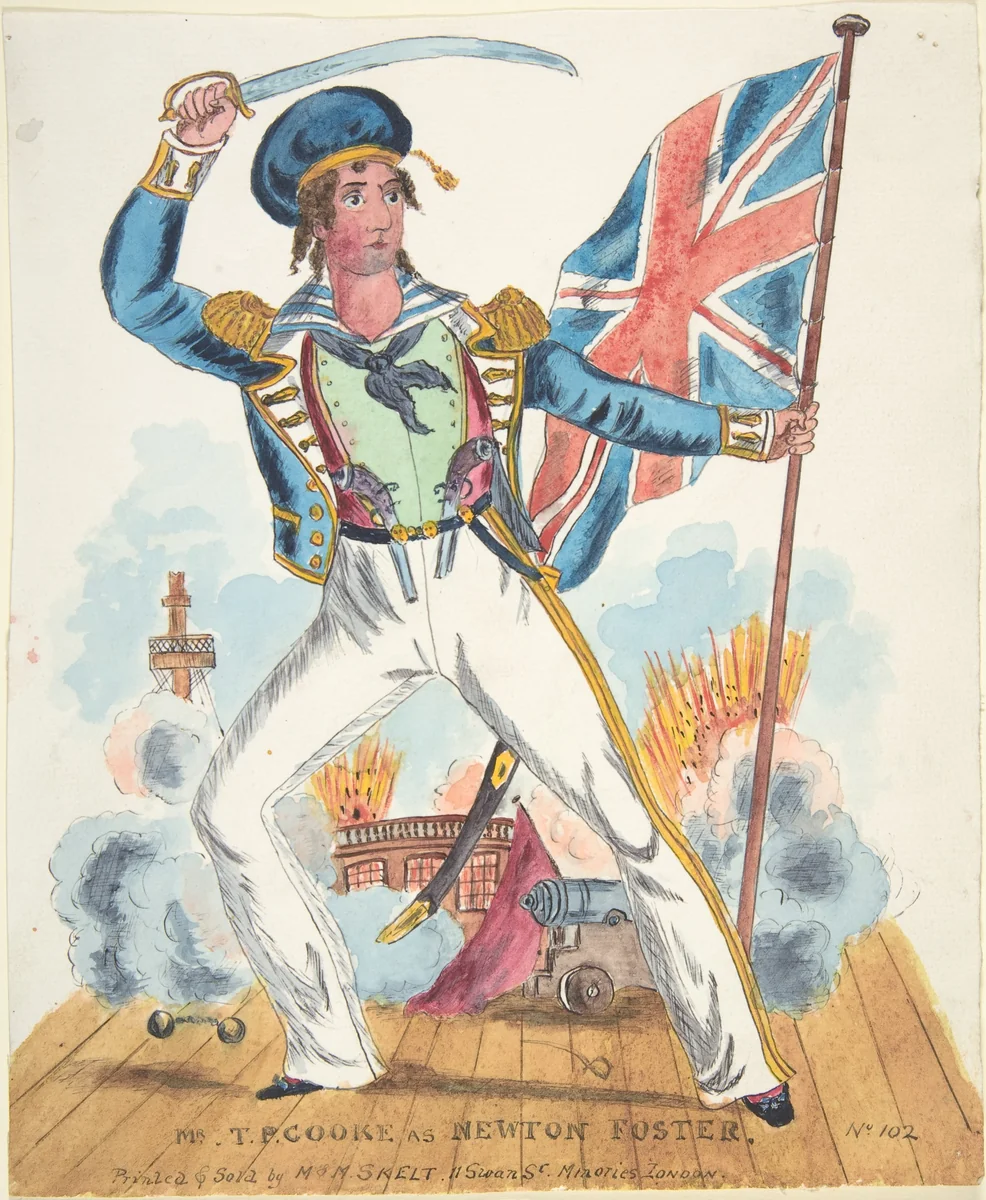 Mr. T. P. Cooke as Newton Foster by anonymous, drawing, 1800-1900