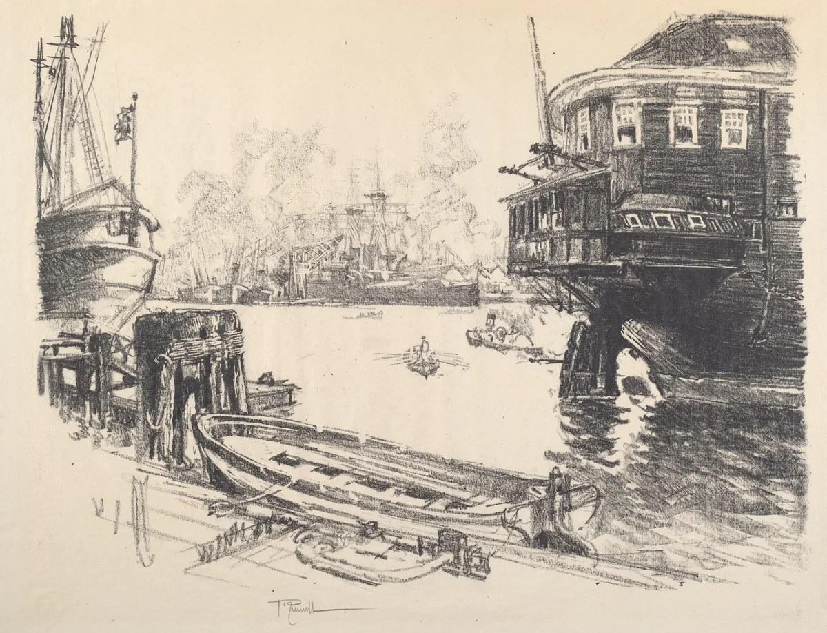 The Old and the New by Joseph Pennell, print, 1917