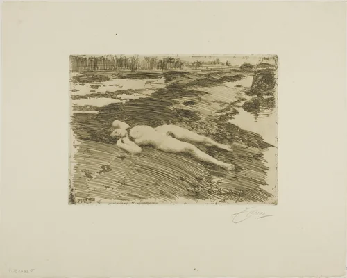 On the Sands by Anders Zorn, print, 1916