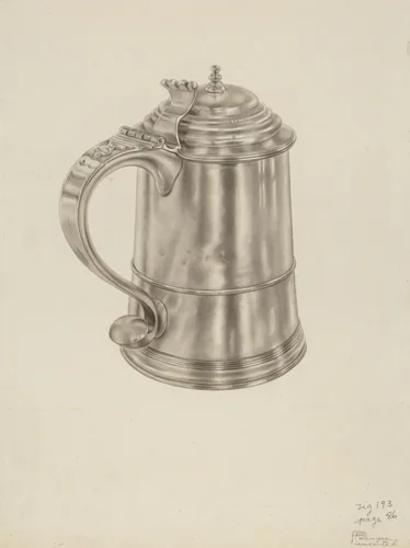 Silver Tankard by Palmyra Pimentel, index of american design, 1938