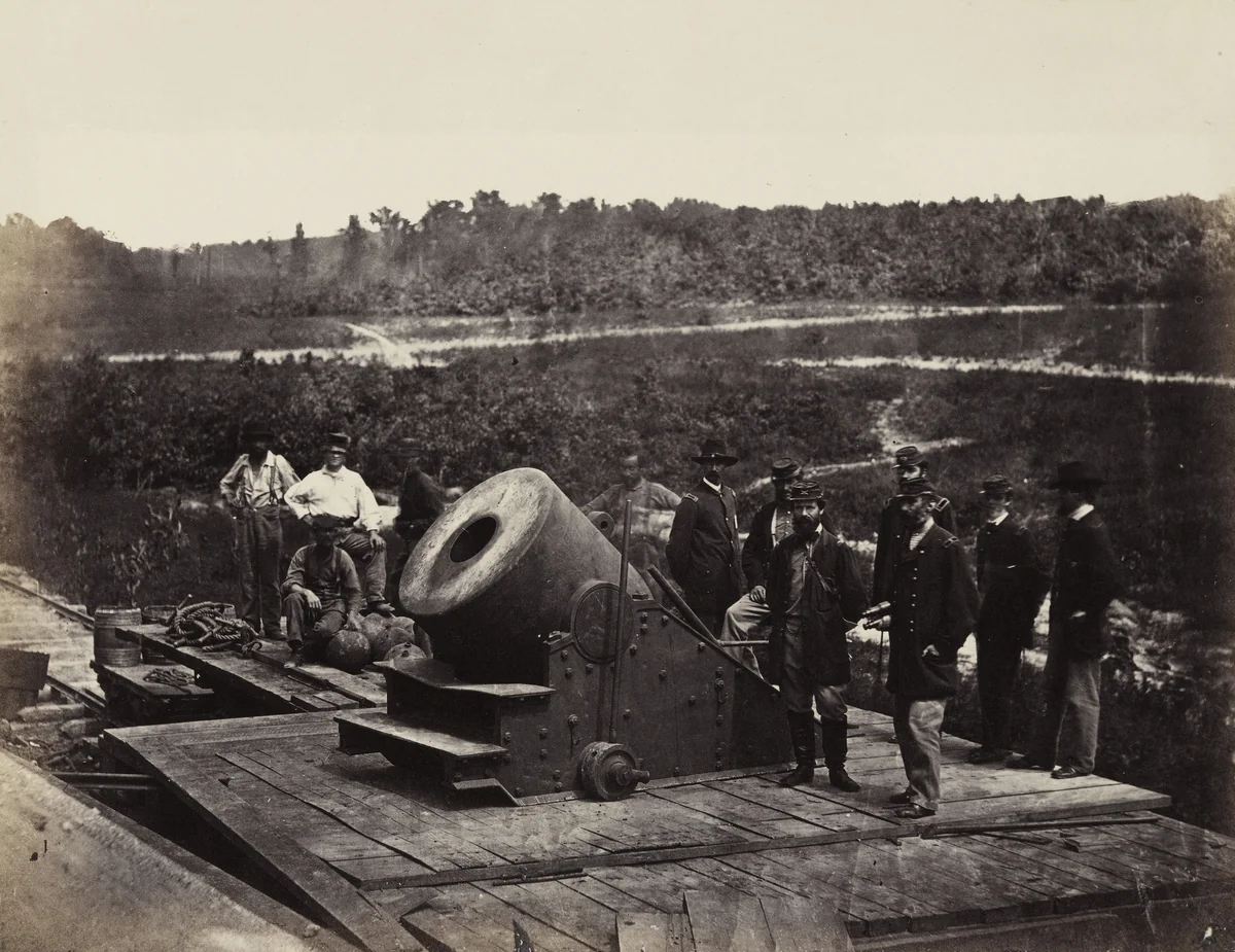 Mortar Dictator, in front of Petersburg by Alexander Gardner, photograph, 1864