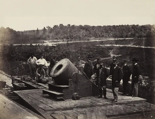 Mortar Dictator, in front of Petersburg by Alexander Gardner, photograph, 1864