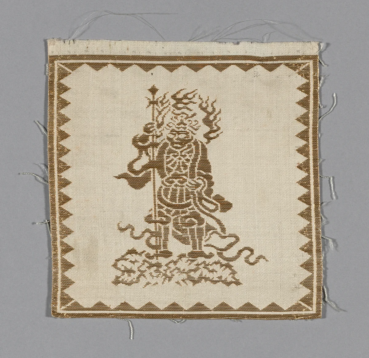 Fragment (Shitenno from Kesa) by Japan, textile, 1875-1900