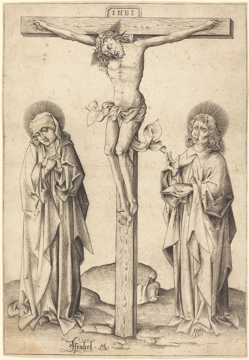 The Crucifixion by Israhel van Meckenem, print, 1480