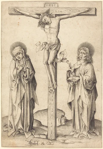 The Crucifixion by Israhel van Meckenem, print, 1480