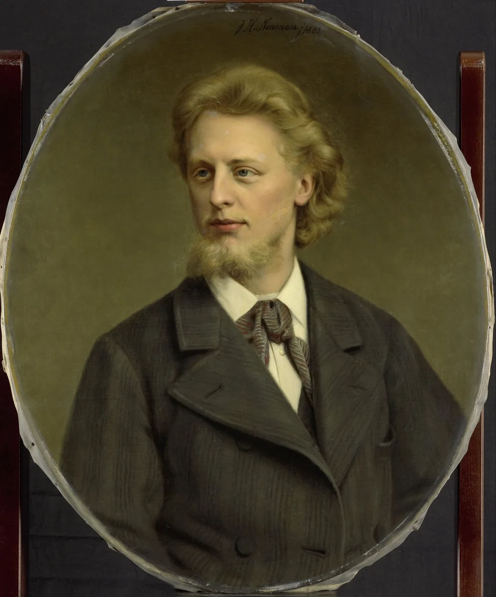 Portrait of Jacques Fabrice Herman Perk (1859-1881) by Johan Heinrich Neuman, painting, 1882