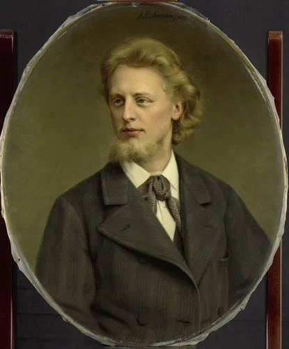 Portrait of Jacques Fabrice Herman Perk (1859-1881) by Johan Heinrich Neuman, painting, 1882