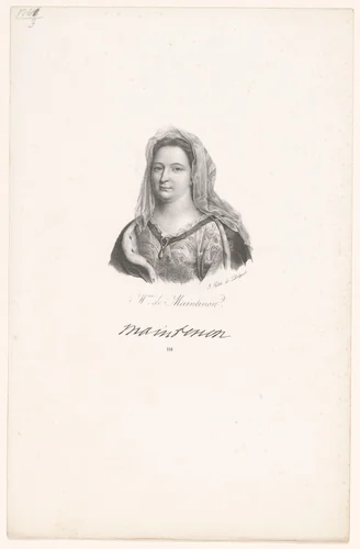 Portret van Madame de Maintenon by anonymous, print, 1818-1842