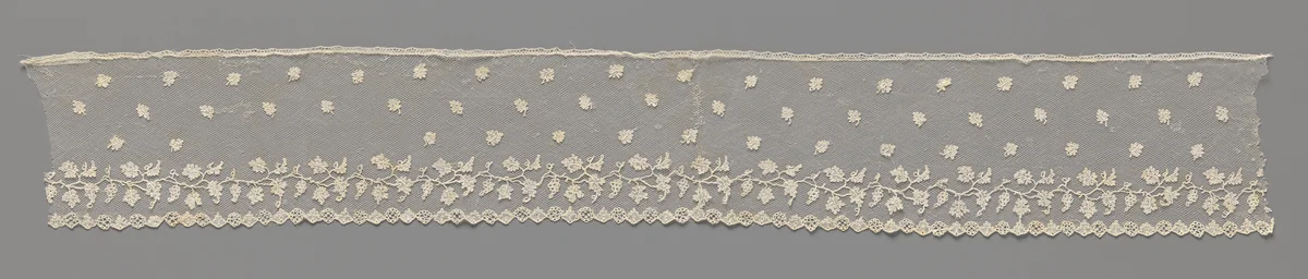 Strook applicatiekant met wijnrank by anonymous, other, 1800-1815