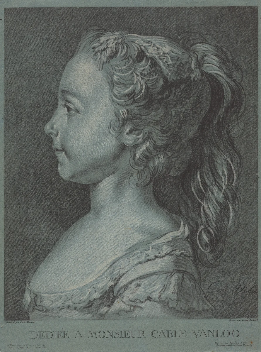 Marie-Rosalie Vanloo by Louis-Marin Bonnet
Carle Van Loo, print, 1764
