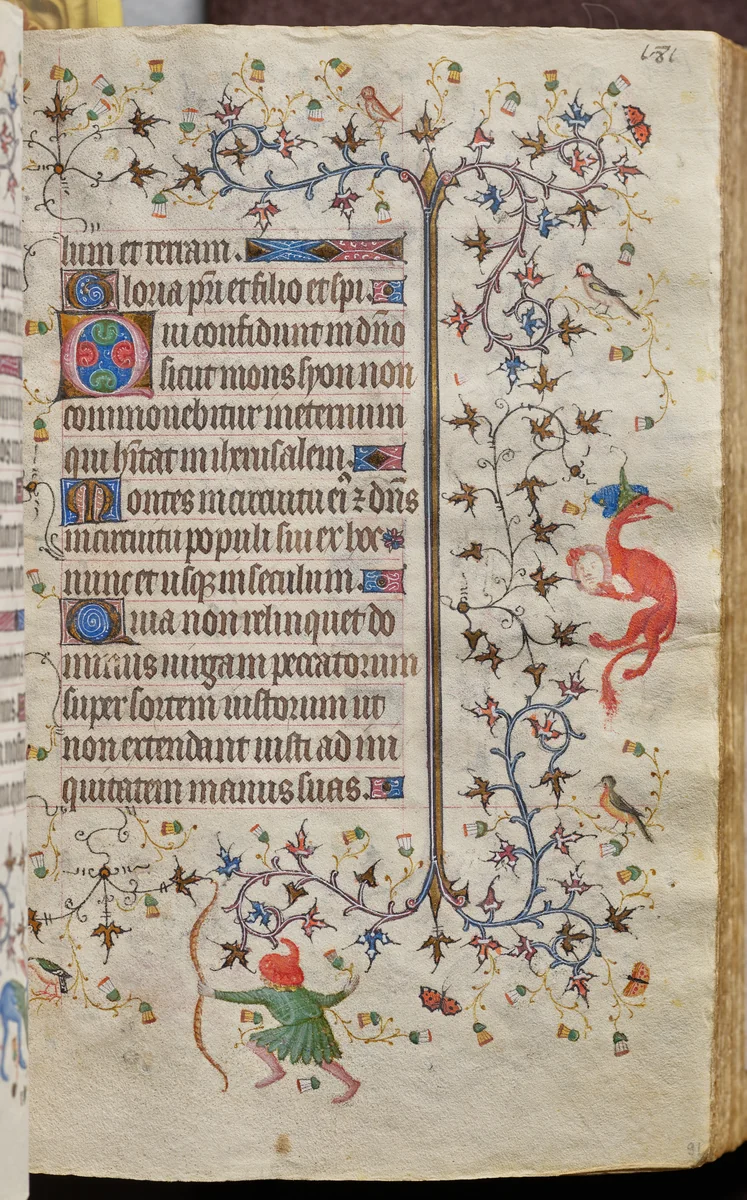 Hours of Charles the Noble, King of Navarre (1361-1425): fol. 91r, Text by Master of the Brussels Initials and Associates, book, 1400-1410