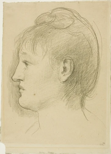 Head of a Woman by Pierre Puvis de Chavannes, drawing, 1885-1895