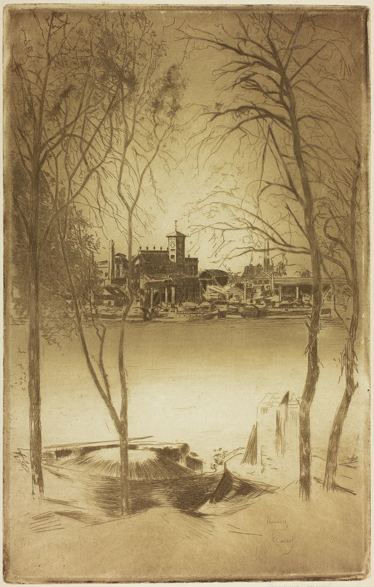 Laburnums and Battersea by Theodore Roussel, print, 1889-1890