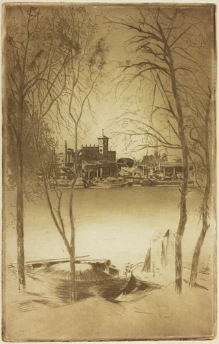Laburnums and Battersea by Theodore Roussel, print, 1889-1890