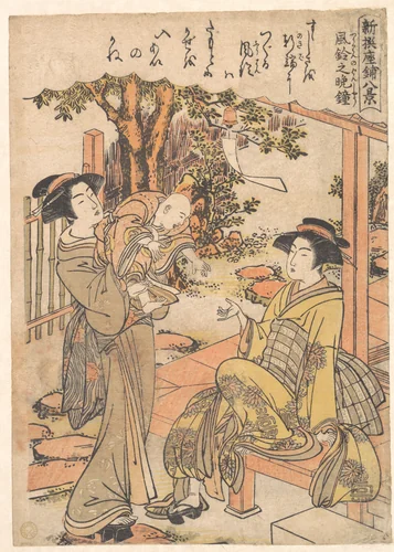 The Evening Wind-bell by Kitao Masanobu (北尾政演), print, 1773-1793