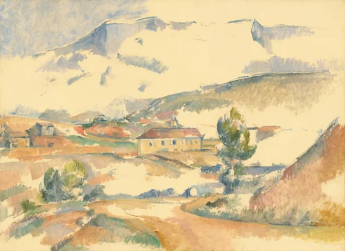 Montagne Sainte-Victoire, from near Gardanne by Paul Cezanne, painting, 1887