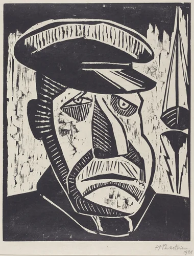 Fisherman by Max Pechstein, print, 1921