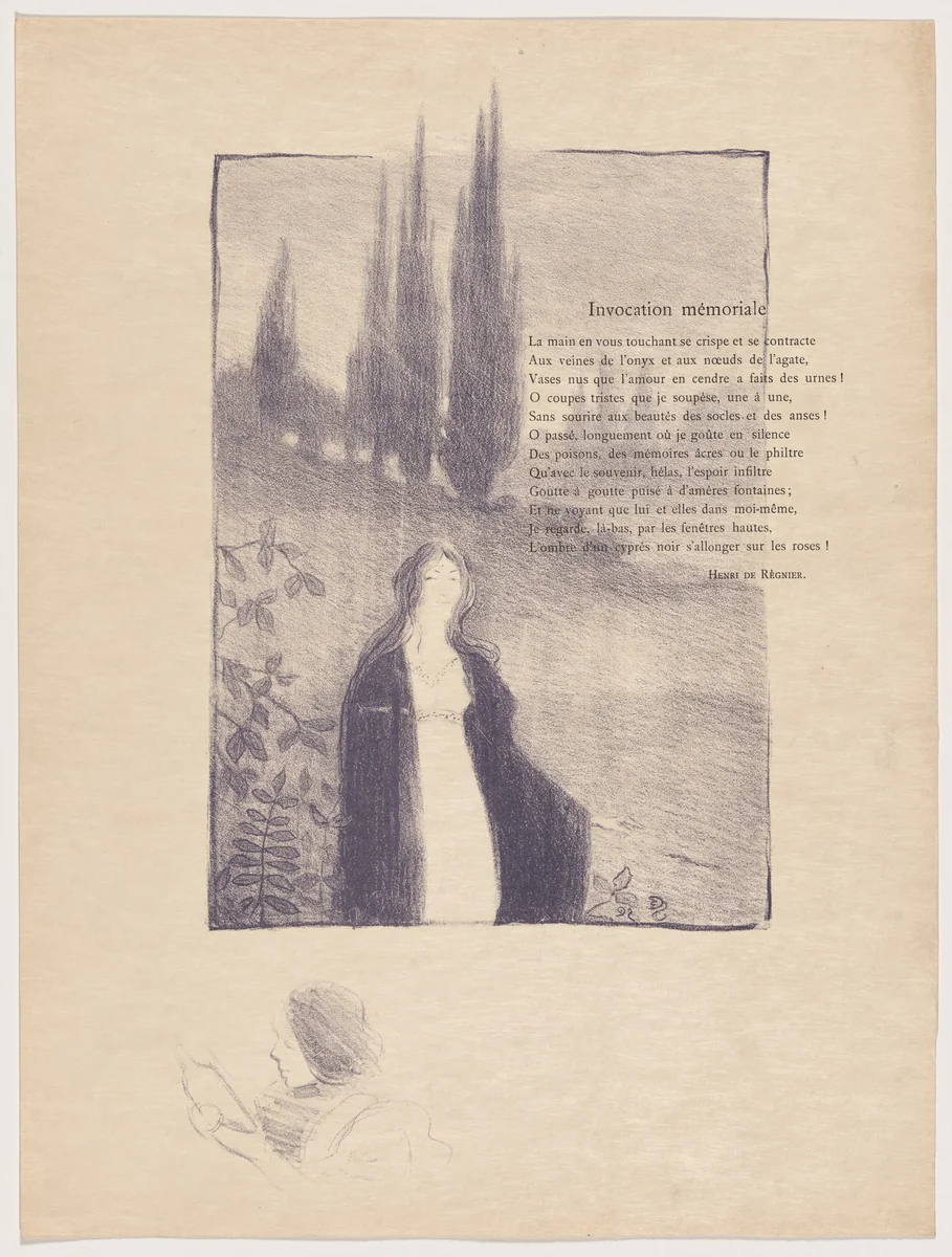 Invocation mémoriale by Maurice Dumont, print, 1895