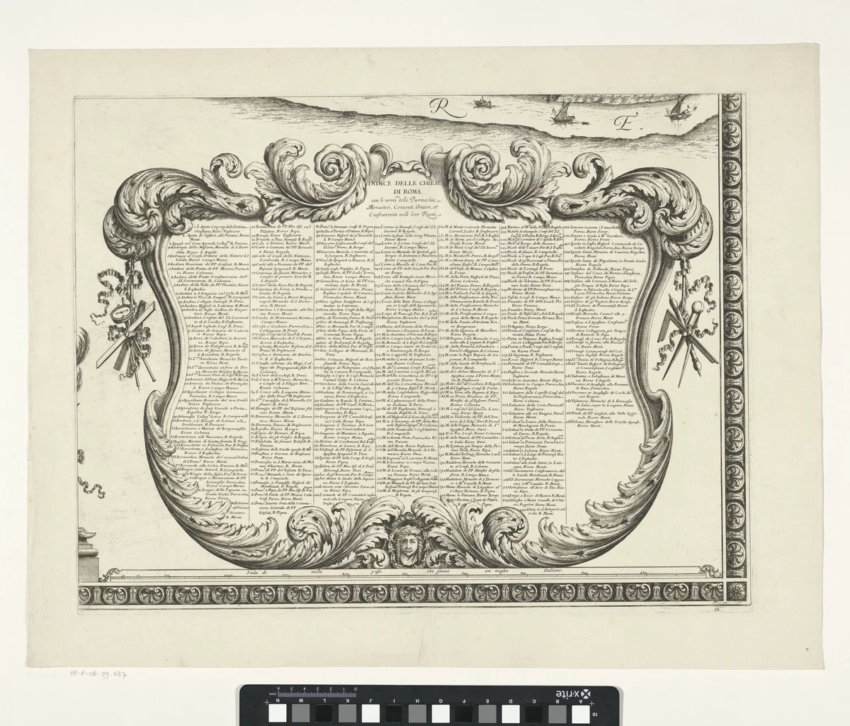 Plattegrond van de stad Rome by Giovanni Battista Falda, print, 1676