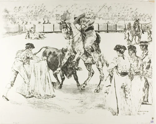 Bull-Fight by Alexandre Lunois, print, 1897