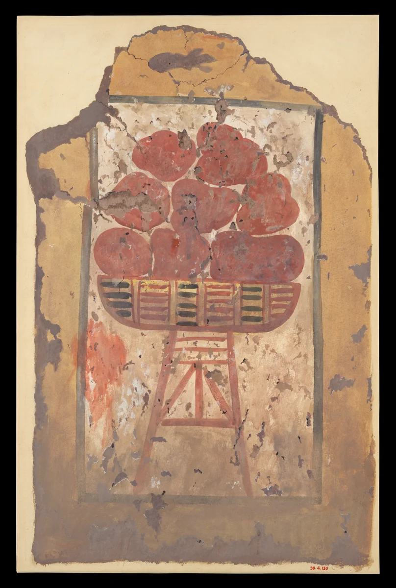 Basket of Fruit, Palace of Amenhotep III by William J Palmer-Jones, artwork, -1390--1352