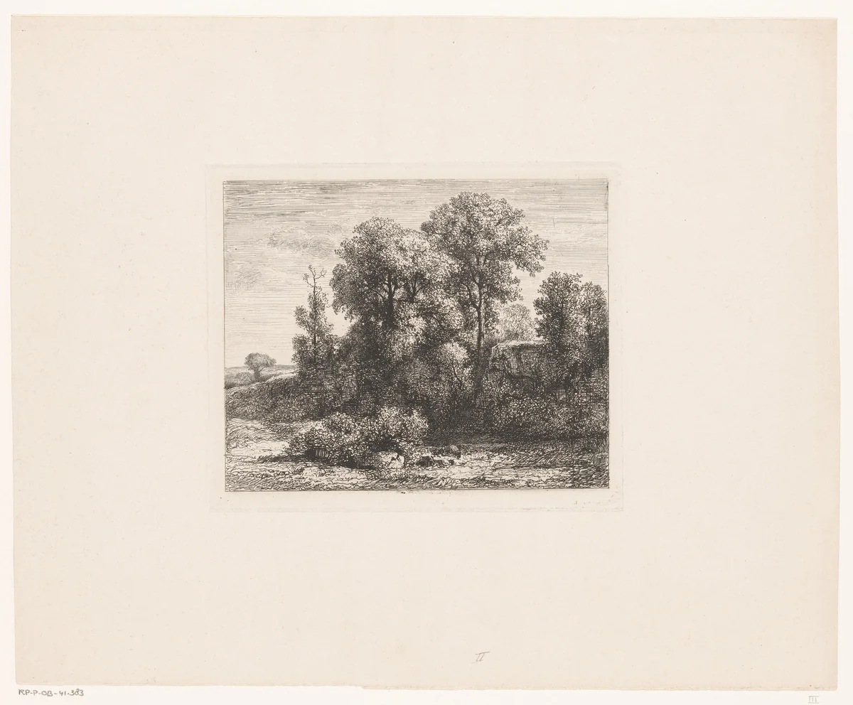 Gezicht op het dal van Grésivaudan by Jean Alexis Achard, print, 1850
