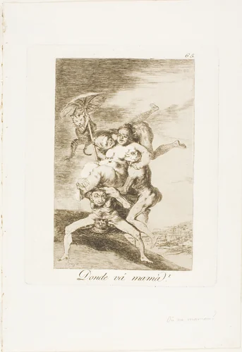 Where is Mother Going?, plate 65 from Los Caprichos by Francisco José de Goya, print, 1797-1799