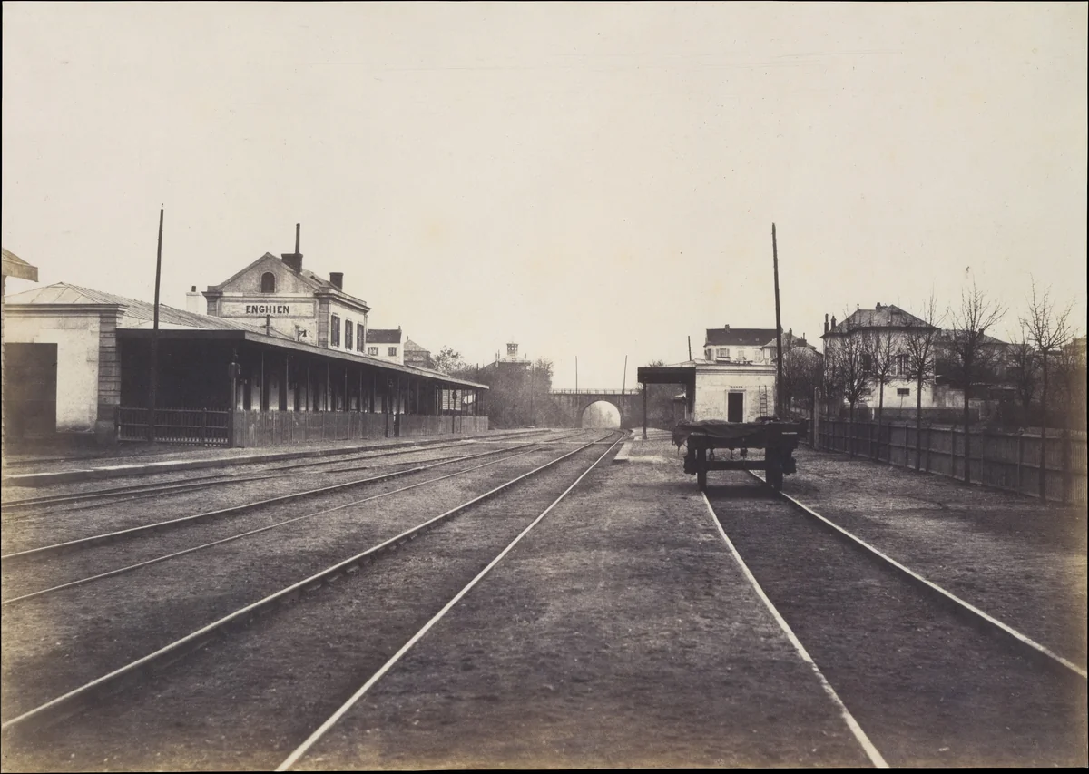 Gare d'Enghien by Edouard Baldus, photograph, 1855