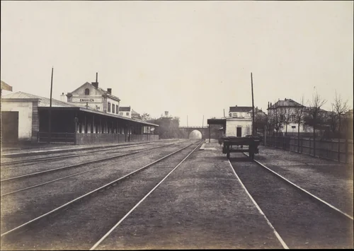 Gare d'Enghien by Edouard Baldus, photograph, 1855