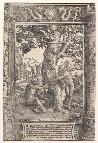 The Fall of Man by Lucas van Leyden, print, 1512-1522