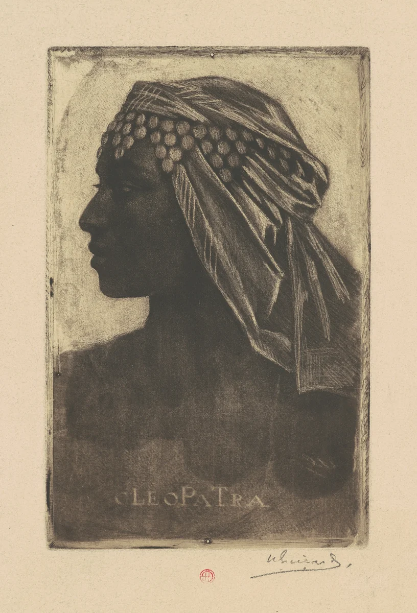 Cleopatra by Henri-Charles Guérard, print, 1889