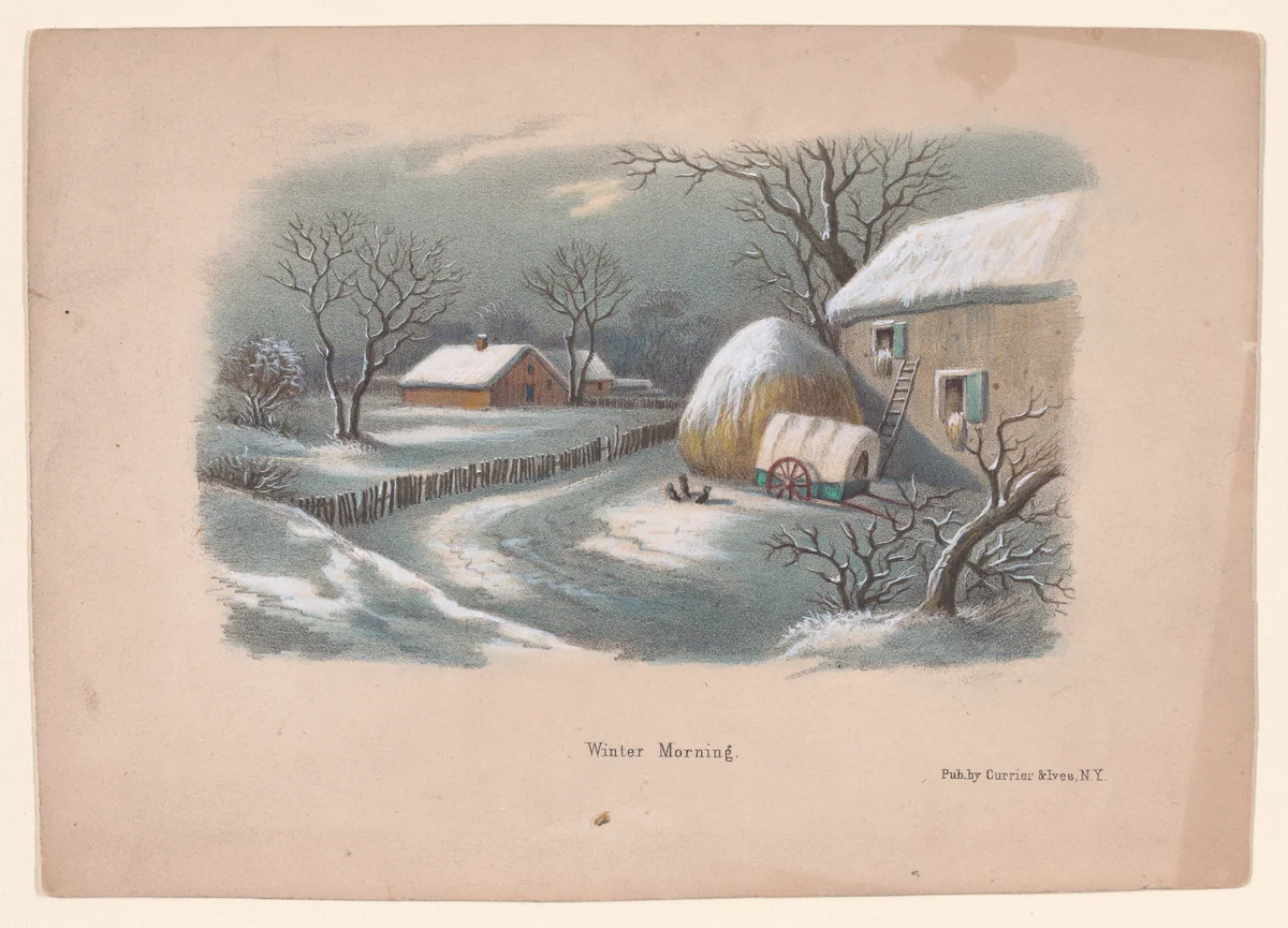 Winter Morning by Currier & Ives, print, 1857-1907