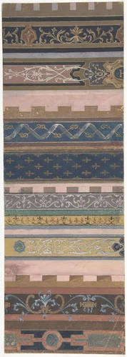 Design for Ceiling at Fontainebleau by Jules-Edmond-Charles Lachaise, drawing, 1850-1910