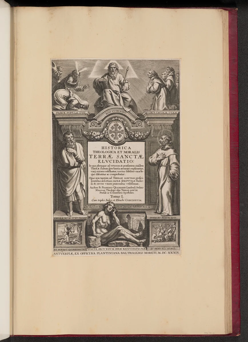 Title Page for Franciscus Aguilonius, Historica Theologica et Moralis Terrae Sanctae Elvcidatio by Peter Paul Rubens, print, 1639