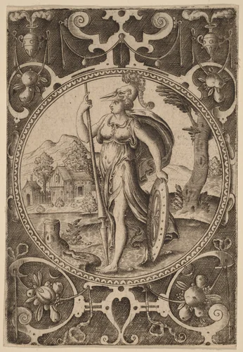 Minerva by Abraham de Bruyn, print, 1540-1587