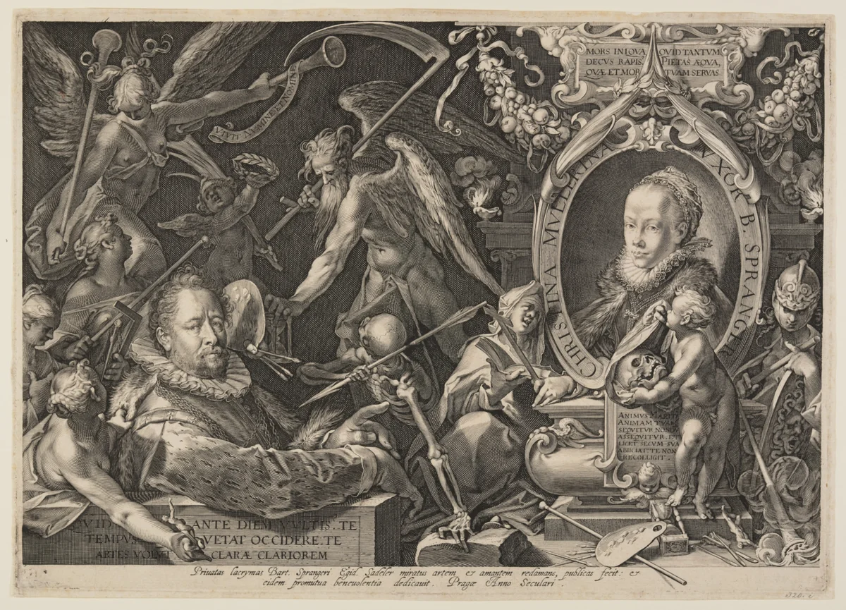 Spranger and his Wife by Aegidius Sadeler, print, 1600